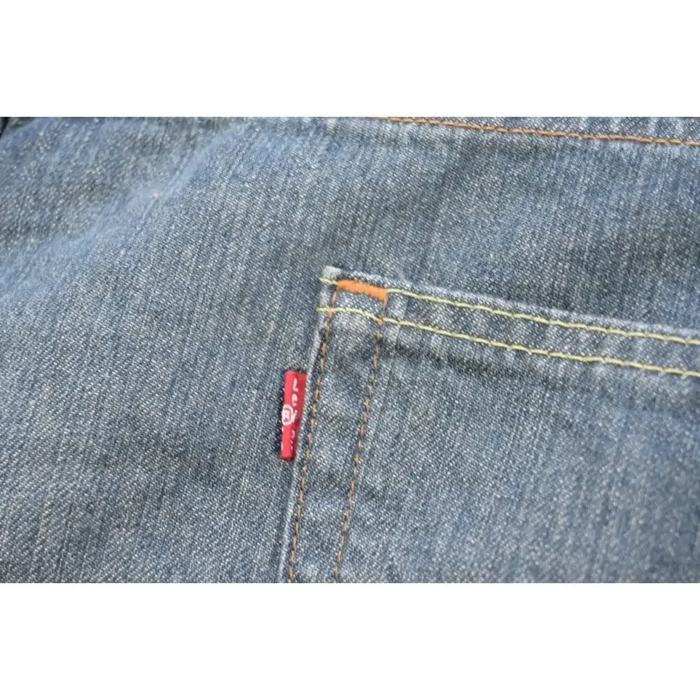 Levi's 550 Relaxed Fit Straight Blue Denim Jeans Rugged Mens Sz 50‎ x 32